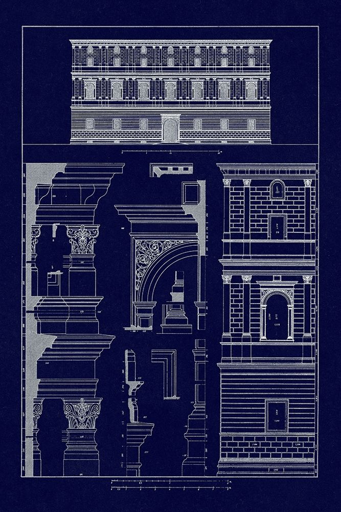 Palazzo Giraud at Rome (Blueprint) art print by J. Buhlmann for $57.95 CAD