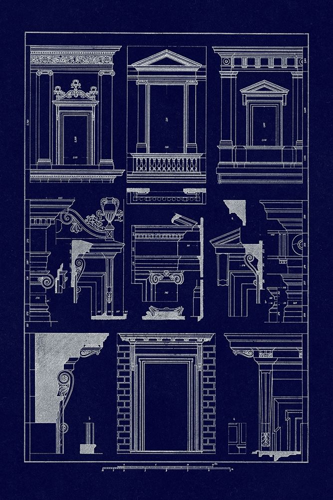 Windows of Palazzo Non Finito, Palace and House at Rome (Blueprint) art print by J. Buhlmann for $57.95 CAD