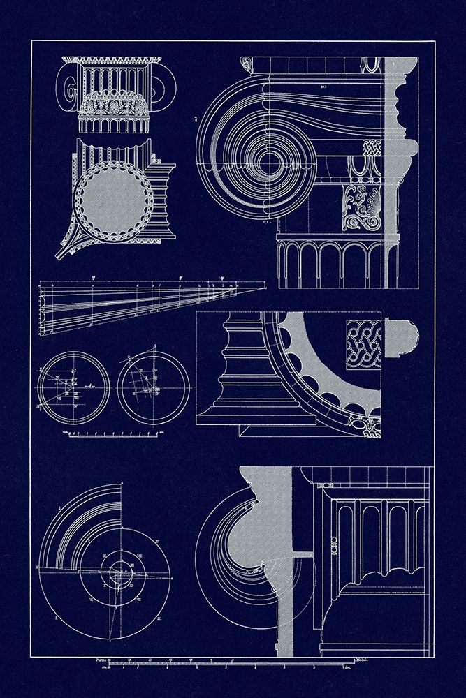 Capitals of the Erechtheum (Blueprint) art print by J. Buhlmann for $57.95 CAD