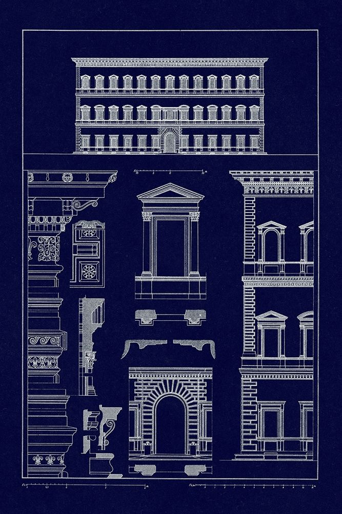 Palazzo Vendramin - Calergi at Venice (Blueprint) art print by J. Buhlmann for $57.95 CAD