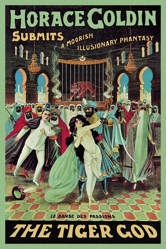 Magicians: Horace Goldin, Magician: The Tiger God art print by Strobridge for $57.95 CAD