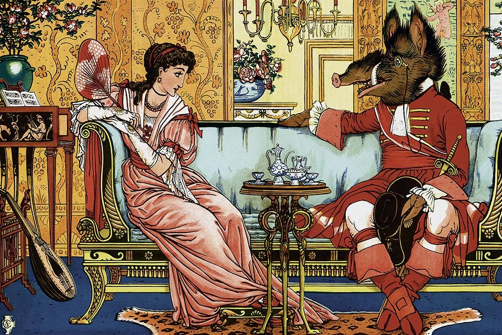 Beauty and the Beast  - The Courtship art print by Walter Crane for $57.95 CAD