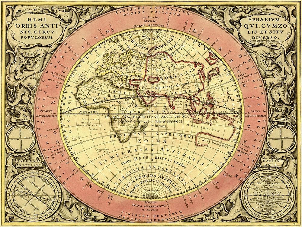 Maps of the Heavens: Hemisphaerium Orbis Antiqui art print by Andreas Cellarius for $57.95 CAD