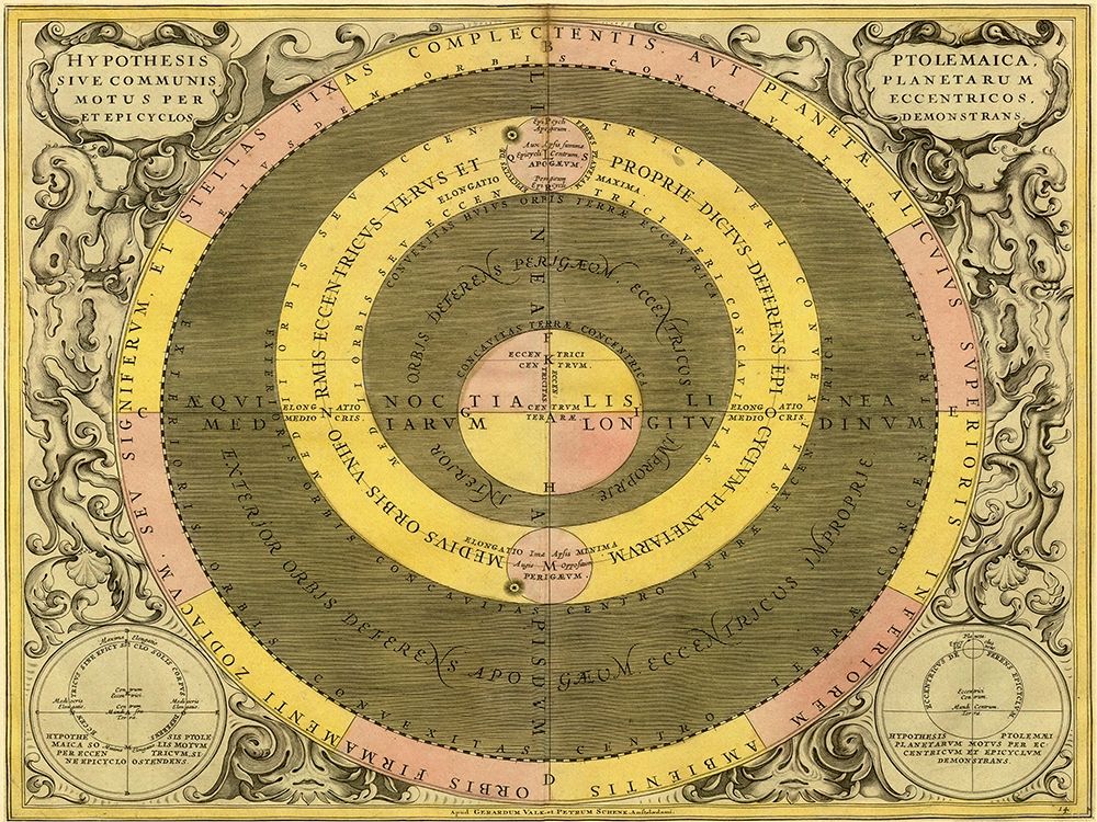 Maps of the Heavens: Hypothesis Ptomlemaica art print by Andreas Cellarius for $57.95 CAD