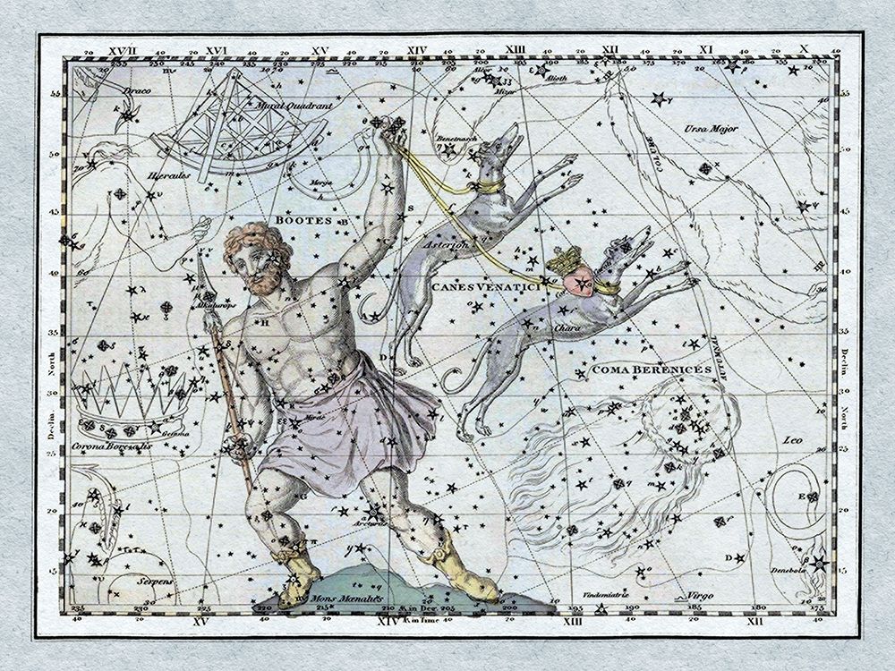 Maps of the Heavens: Bootes the Hunter and His Hounds art print by Alexander Jamieson for $57.95 CAD