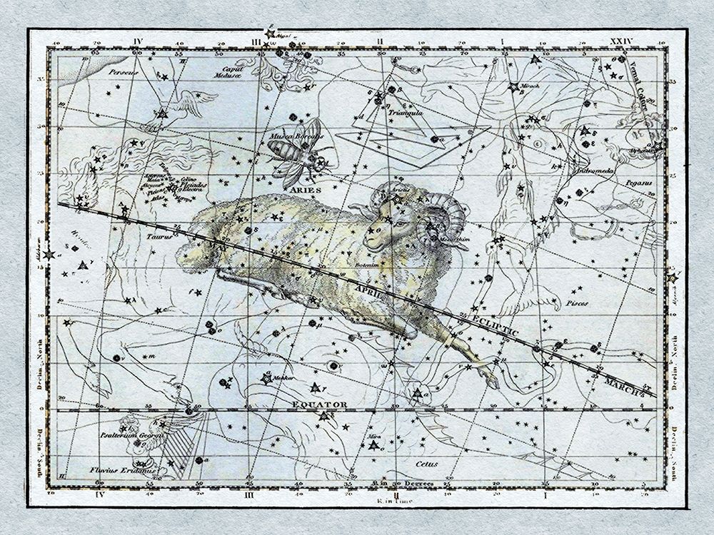 Maps of the Heavens: Aries the Ram art print by Alexander Jamieson for $57.95 CAD
