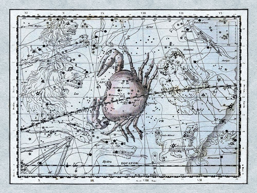 Maps of the Heavens: Cancer - the Crab art print by Alexander Jamieson for $57.95 CAD