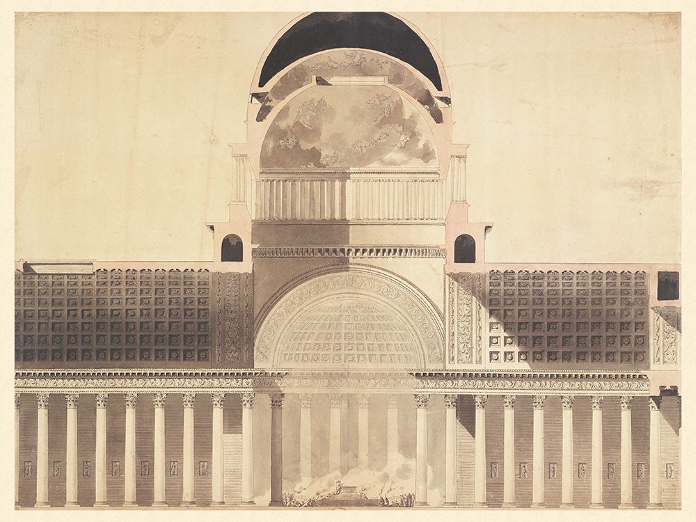 Architectural Project for the Church of the Madeleine, 1777 - 1785 art print by Etienne-Louis Boullee for $57.95 CAD