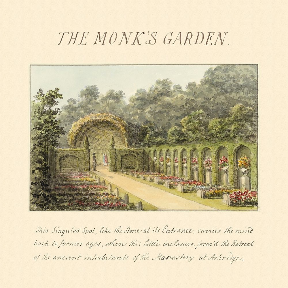 The Monks Garden, 1813 art print by Humphry Repton for $57.95 CAD