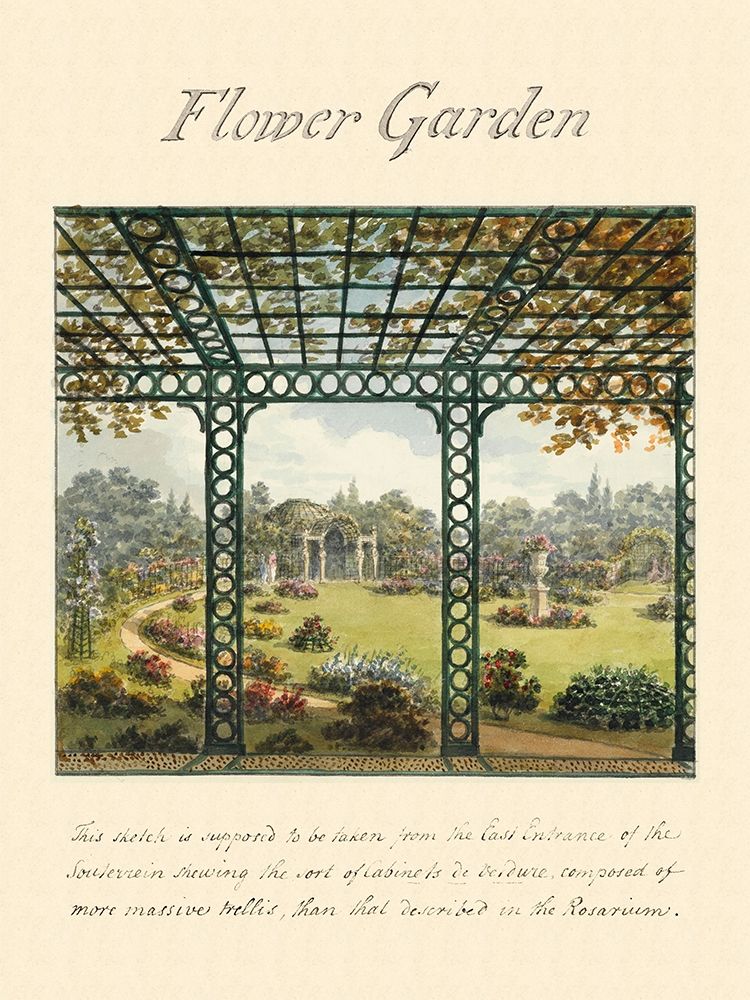 Flower Garden, 1813 art print by Humphry Repton for $57.95 CAD