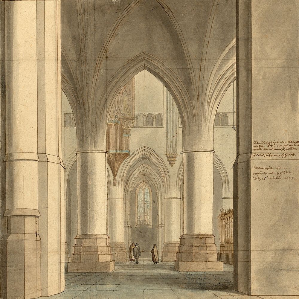 The Choir and North Ambulatory of the Church of Saint Bavo, Haarlem, 1634 art print by Pieter Jansz. Saenredam for $57.95 CAD