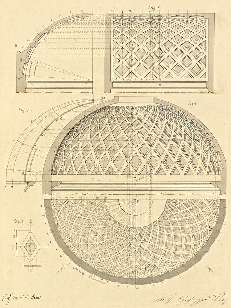 Plate 43 for Elements of Civil Architecture, ca. 1818-1850 art print by Giuseppe Vannini for $57.95 CAD