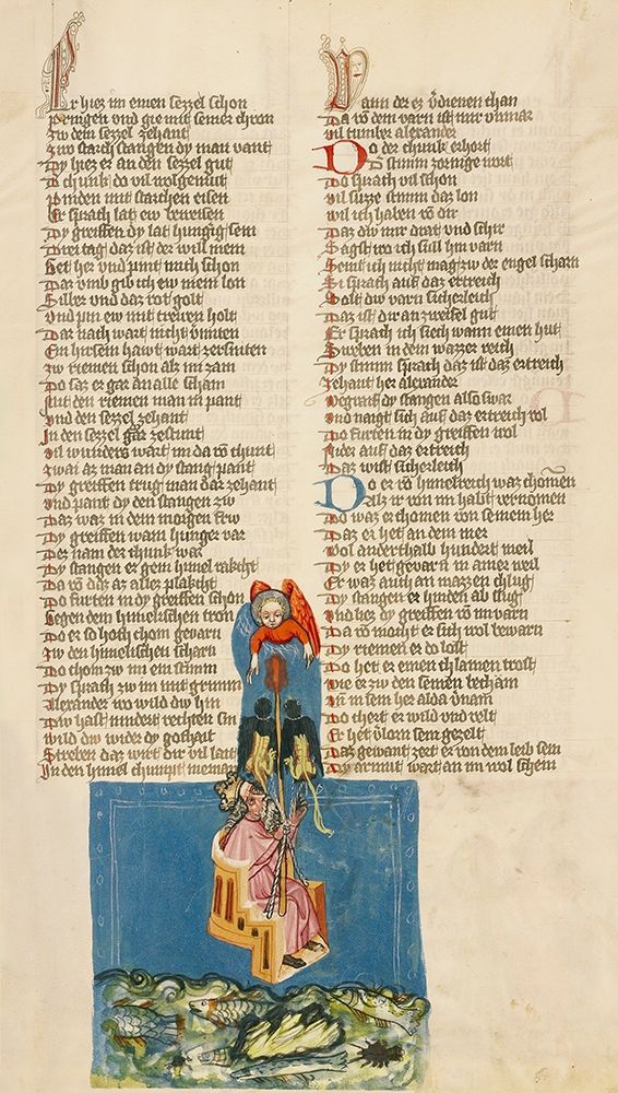 Alexander the Great in the Air art print by German 15th Century for $57.95 CAD