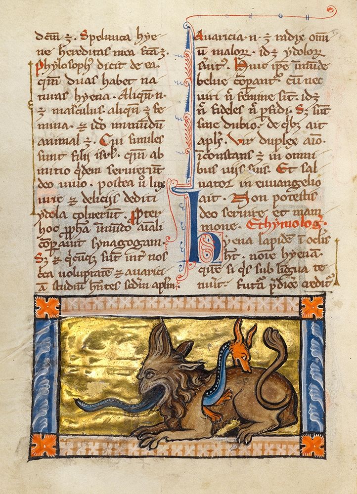 A Crocodile and a Hydrus art print by Franco-Flemish 13th Century for $57.95 CAD