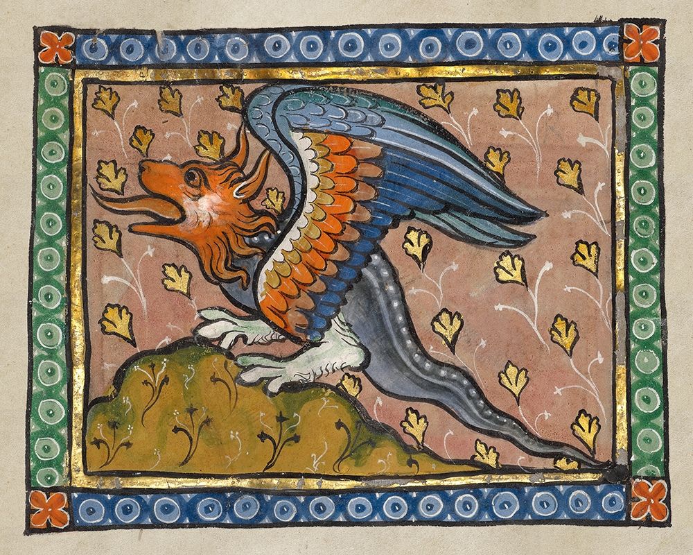 A Dragon (detail) art print by Franco-Flemish 13th Century for $57.95 CAD