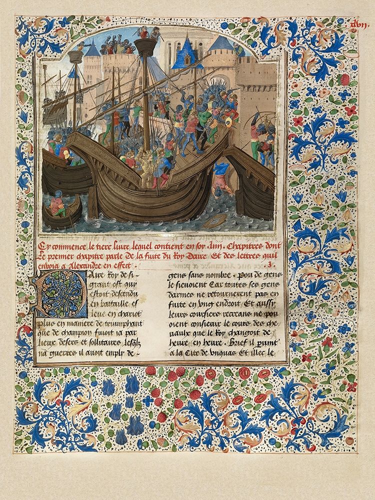 Alexander Attacks the City of Tyre art print by Master of the Jarden de Vertueuse Consolation for $57.95 CAD