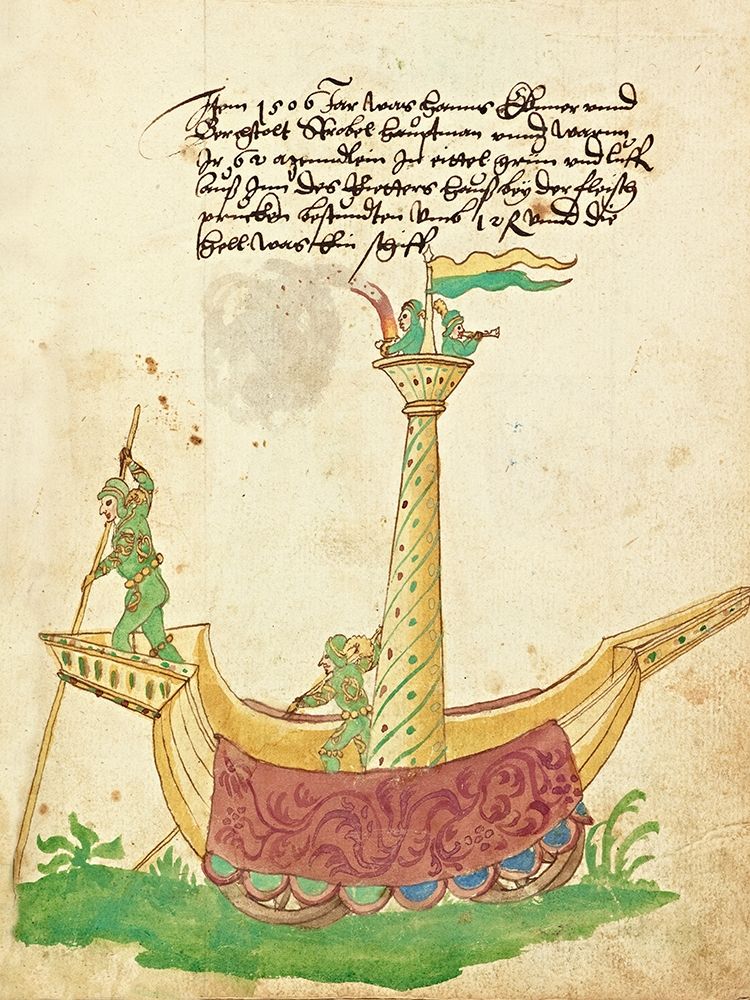 Civic festival of the Nuremberg Schembartlauf - Ship Float art print by German 16th Century for $57.95 CAD