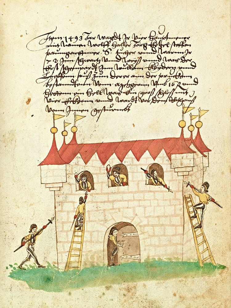 Civic festival of the Nuremberg Schembartlauf - Castle art print by German 16th Century for $57.95 CAD