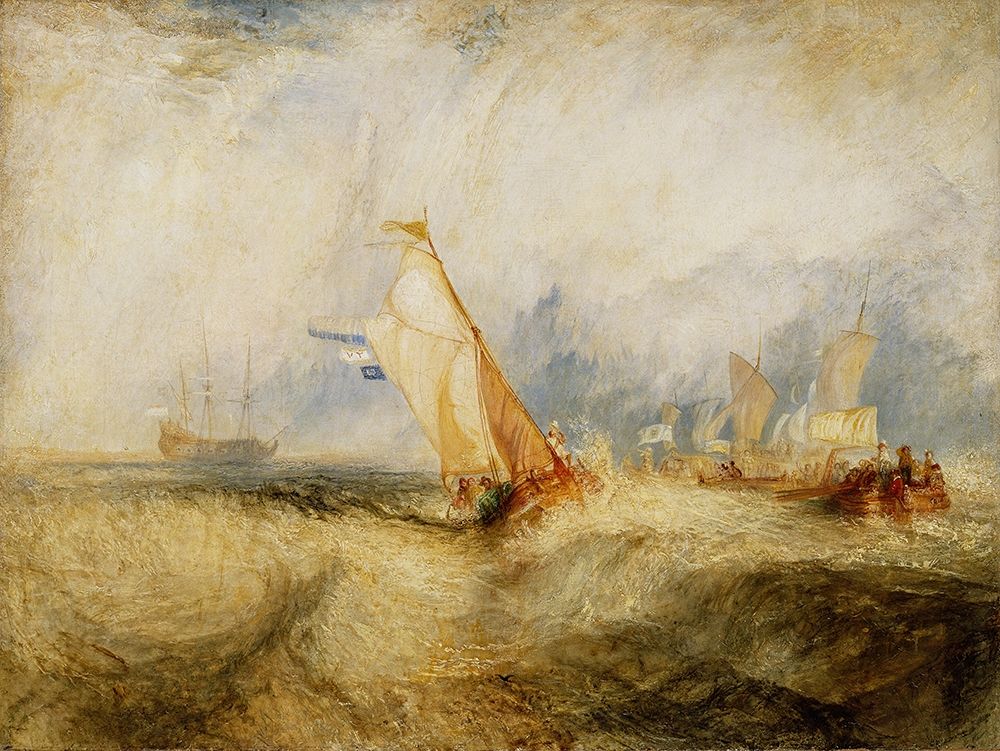 Van Tromp, going about to please his Masters, Ships a Sea, getting a Good Wetting, art print by Joseph Mallord William Turner for $57.95 CAD