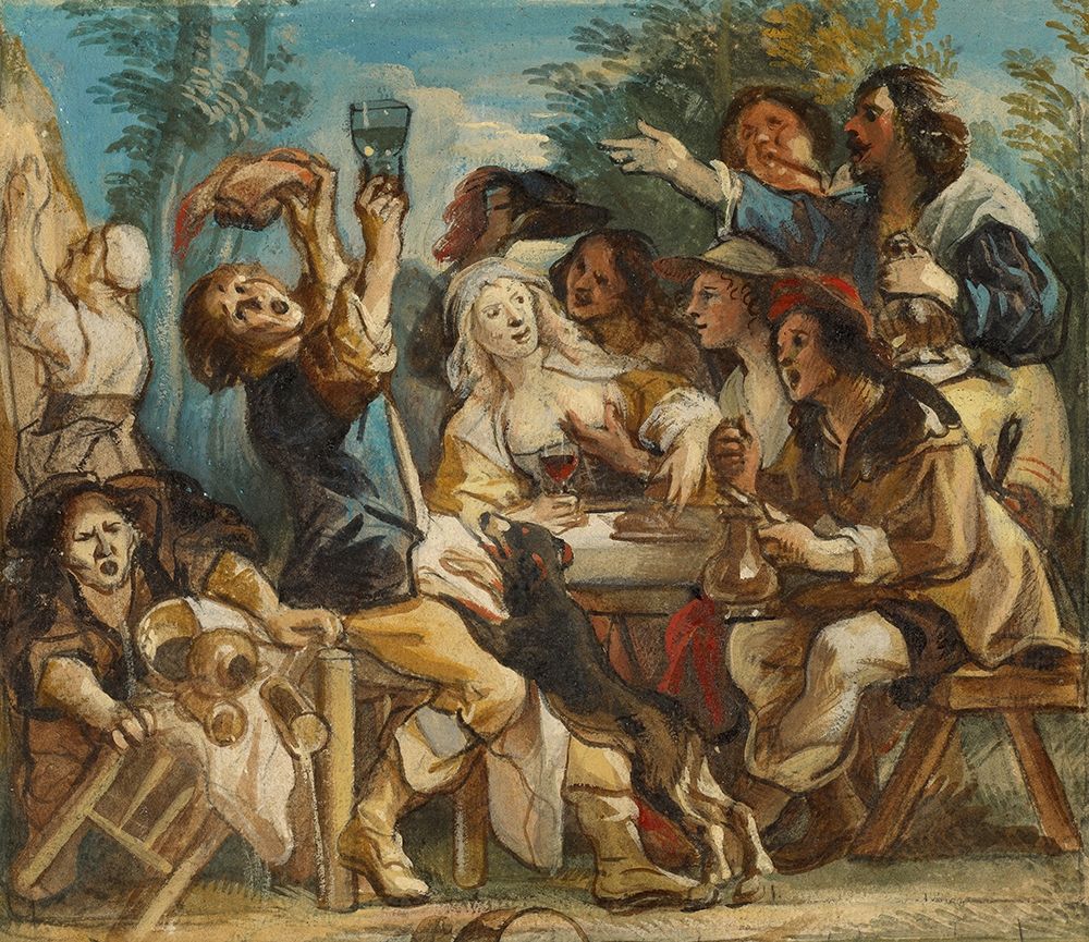A Merry Company art print by Jacob Jordaens for $57.95 CAD