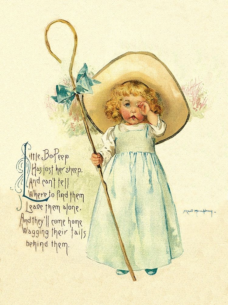 Nursery Rhymes: Little Bo Peep art print by Maud Humphrey for $57.95 CAD