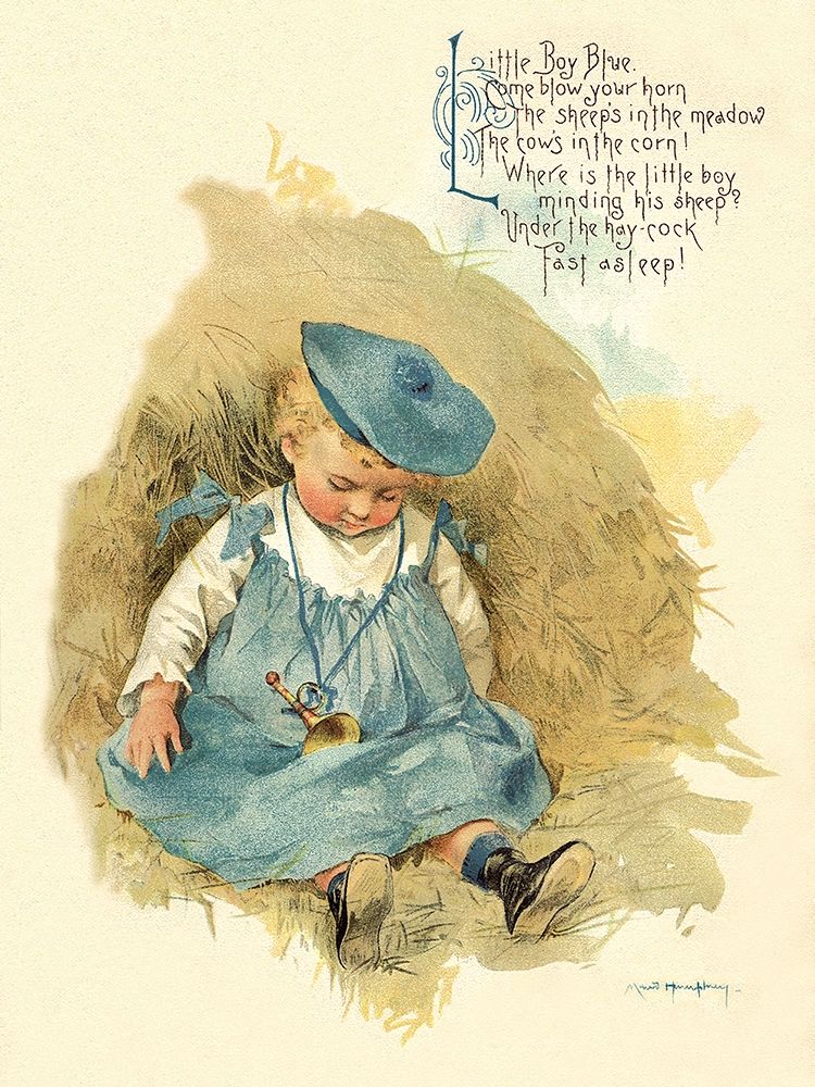 Nursery Rhymes: Little Boy Blue art print by Maud Humphrey for $57.95 CAD