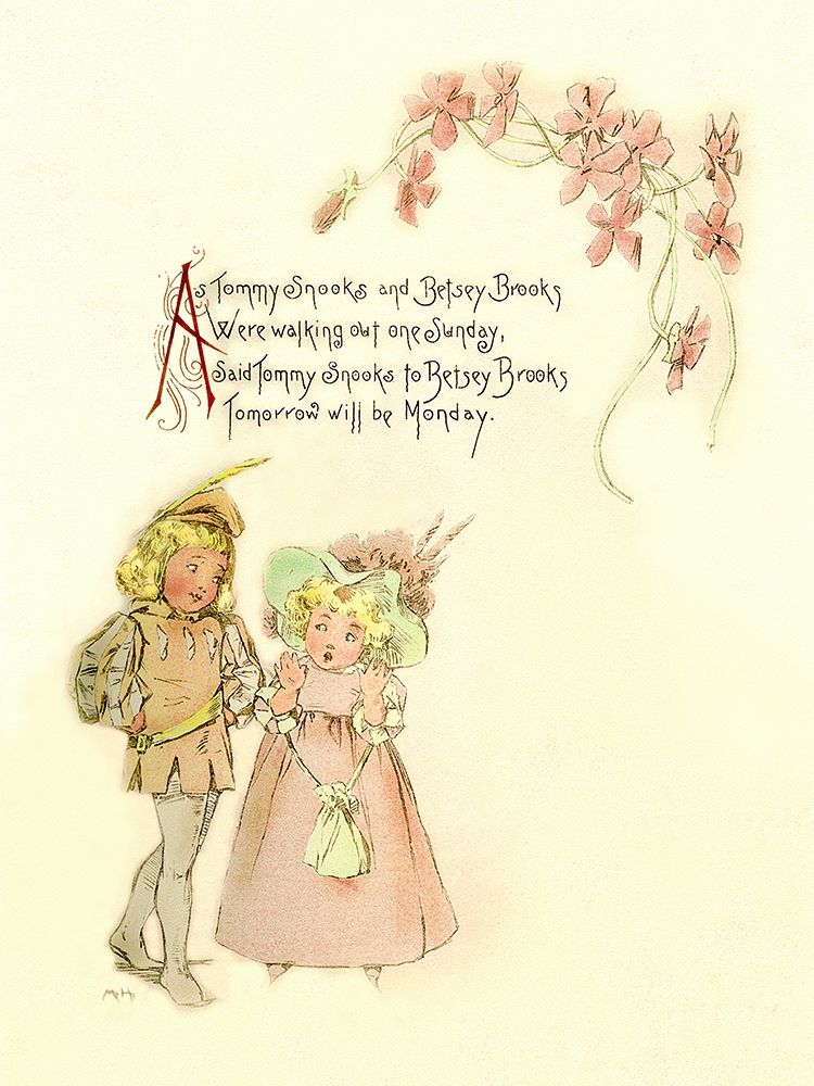 Nursery Rhymes: Tommy Snooks and Betsey Brooks art print by Maud Humphrey for $57.95 CAD