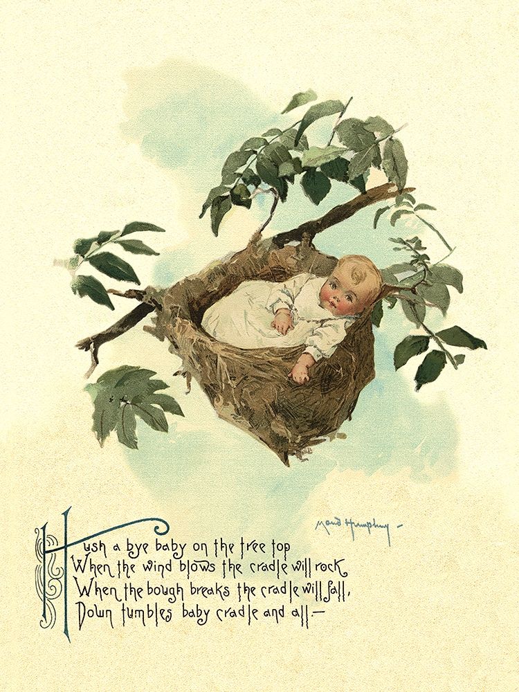 Nursery Rhymes: Hush A Bye Baby art print by Maud Humphrey for $57.95 CAD