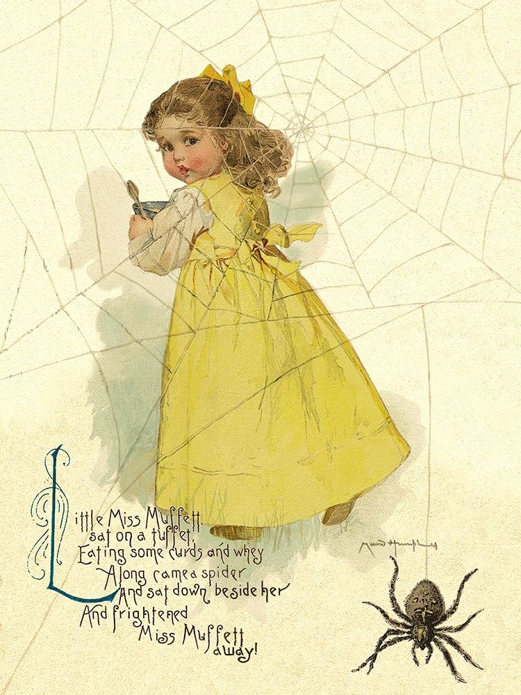 Nursery Rhymes: Little Miss Muffett art print by Maud Humphrey for $57.95 CAD