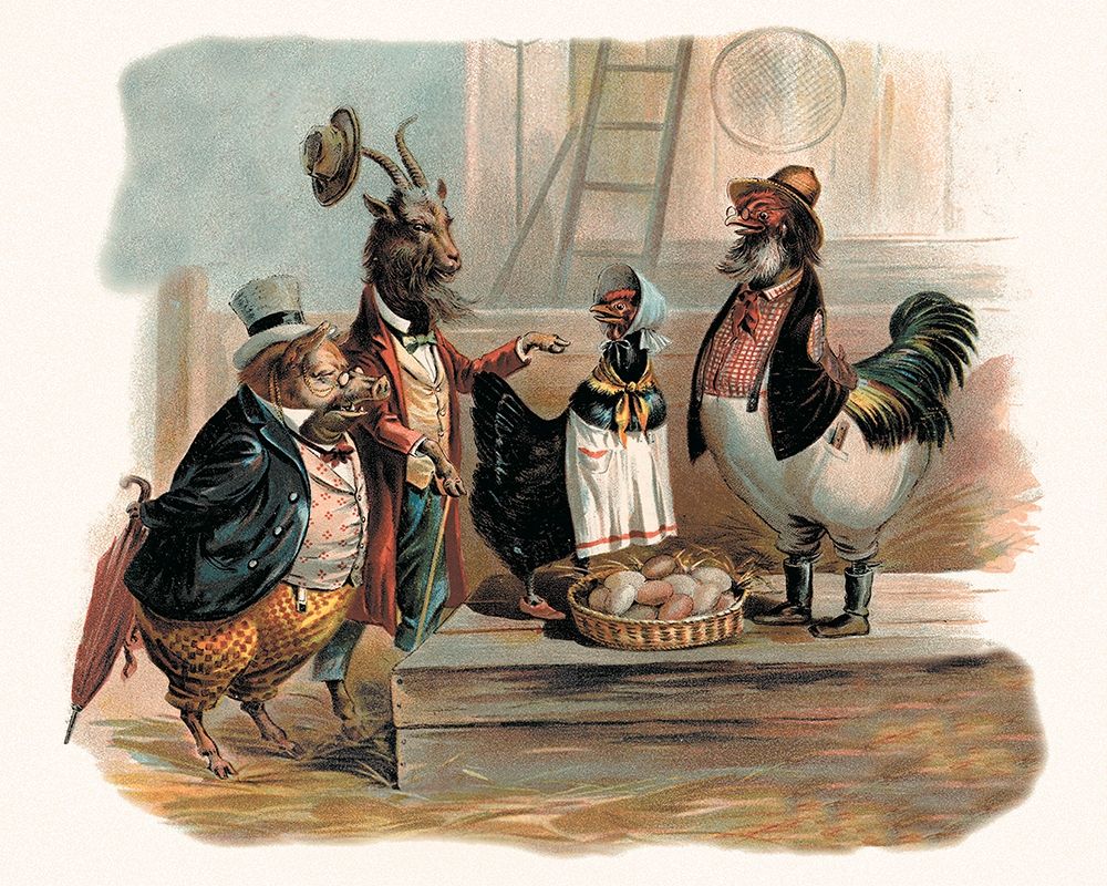 Pigs and Pork: Party Animals art print by Advertisement for $57.95 CAD