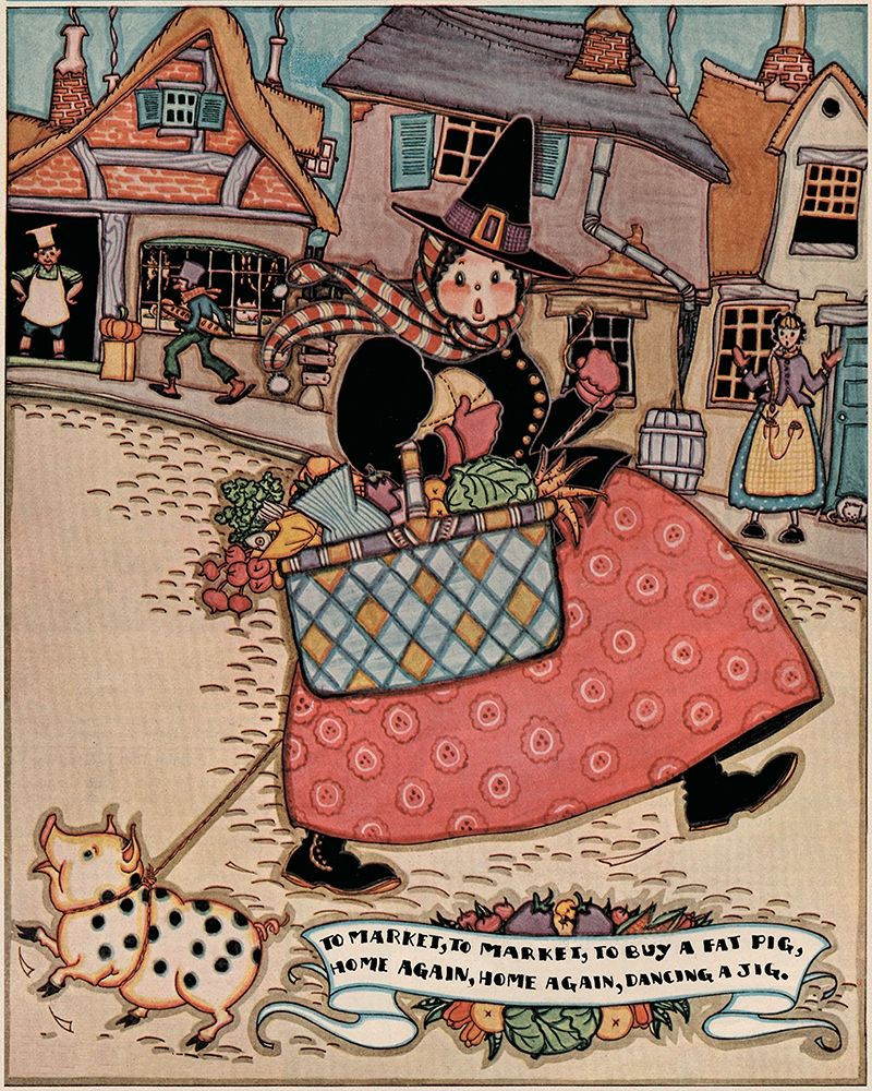 Pigs and Pork: Home Arts: To Market art print by Mary Wright Jones for $57.95 CAD