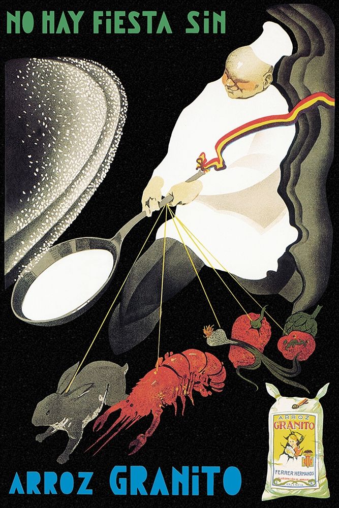 Cooks: No Hay Fiesta Sin Arroz Granito art print by Anonymous for $57.95 CAD