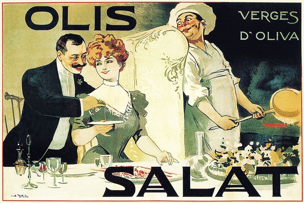 Cooks: Olis Salat - Verges dOliva art print by E. Norlind for $57.95 CAD
