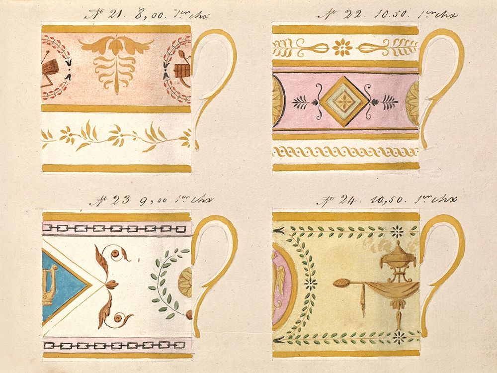 Quatre tasses du 1er choix, ca. 1800-1820 art print by Honore for $57.95 CAD