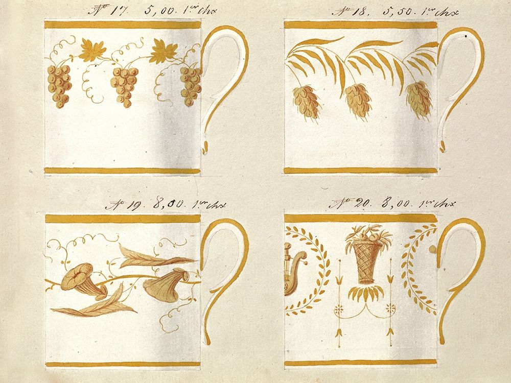 Quatre tasses du 1er choix, ca. 1800-1820 art print by Honore for $57.95 CAD