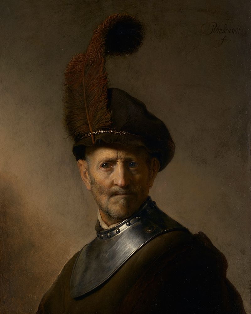 An Old Man in Military Costume art print by Rembrandt for $57.95 CAD