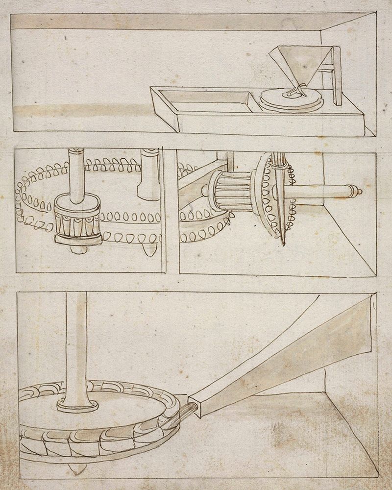 Mill with horizontal water wheel art print by Francesco di Giorgio Martini for $57.95 CAD