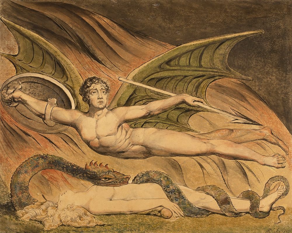 Satan Exulting over Eve art print by William Blake for $57.95 CAD