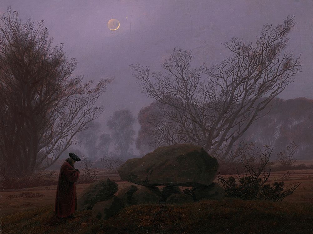 A Walk at Dusk art print by Caspar David Friedrich for $57.95 CAD