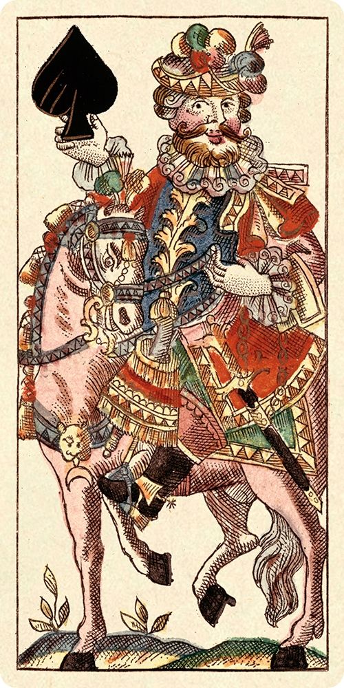 Knight of Spades (Bauern Hochzeit Deck) art print by Andreas Benedictus Gobl for $57.95 CAD