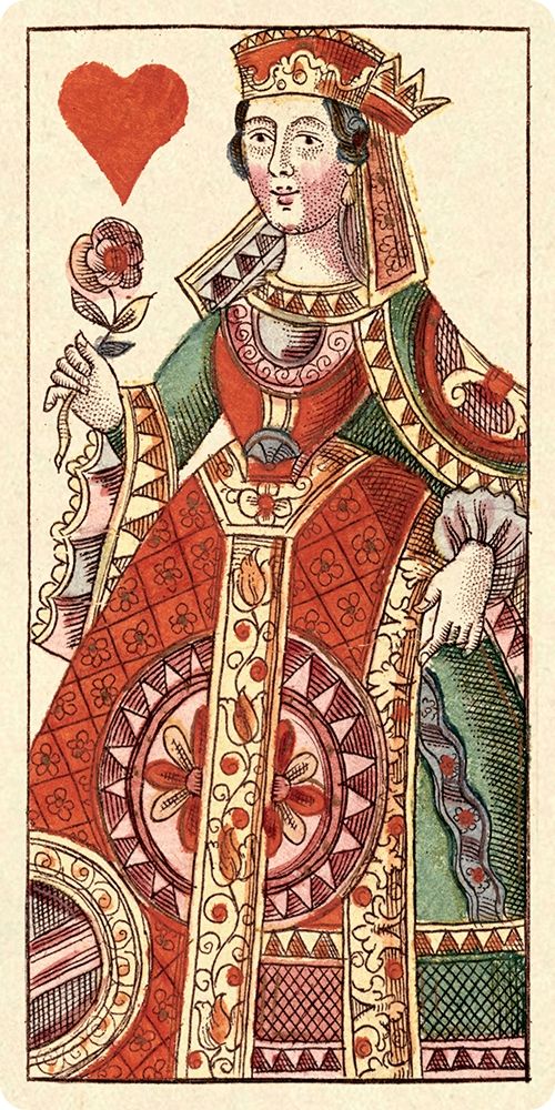 Queen of Hearts (Bauern Hochzeit Deck) art print by Andreas Benedictus Gobl for $57.95 CAD