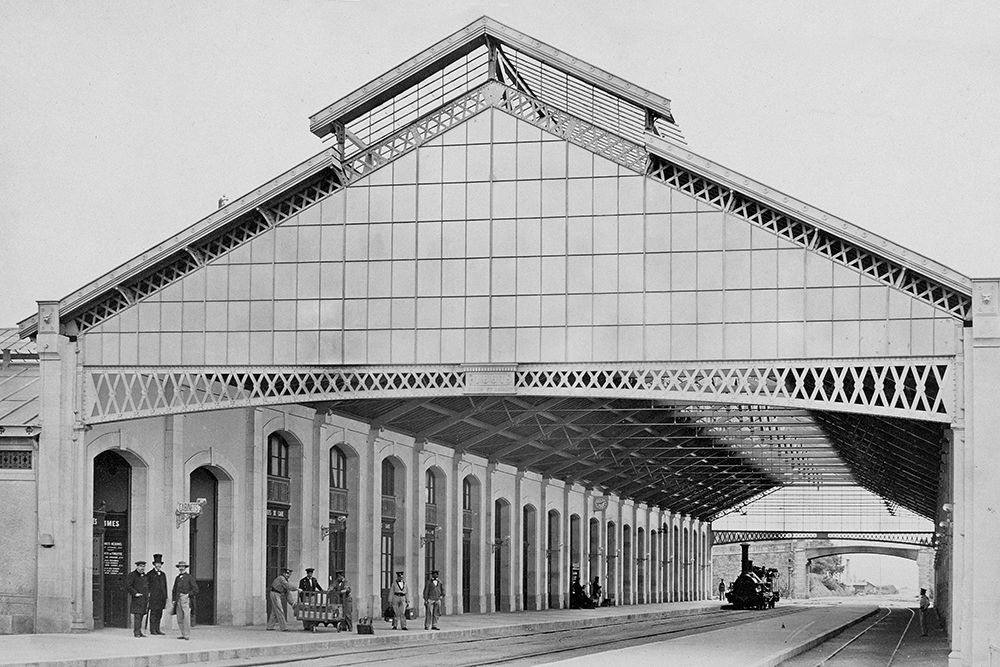 France, 1860-1863 - Nevers Station art print by Auguste Hippolyte Collard for $57.95 CAD