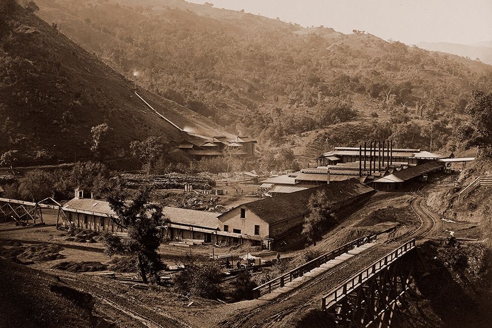 Smelting Works, New Almaden, Santa Clara, California, 1863 art print by Carleton Watkins for $57.95 CAD
