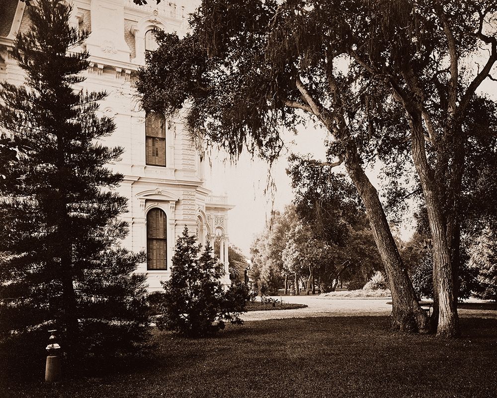 Thurlow Lodge, Menlo Park, California - Lawn and House, 1874 art print by Carleton Watkins for $57.95 CAD