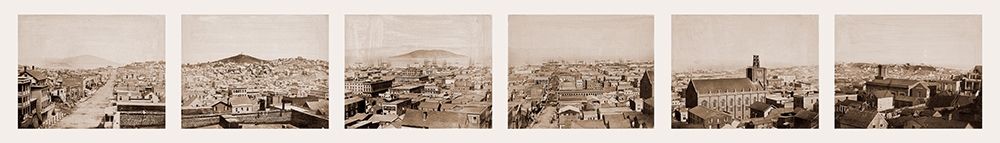 Six-part Panorama of San Francisco, 1855-1856 art print by Carleton Watkins for $57.95 CAD