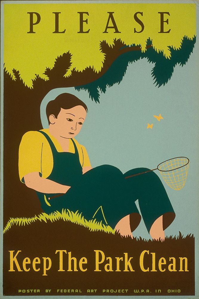 Please Keep the Park Clean, 1938 art print by Stanley Thomas Clough for $57.95 CAD