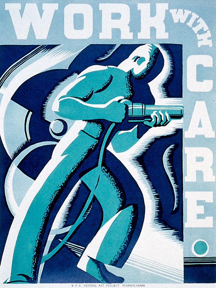 Work with care art print by Robert Muchley for $57.95 CAD
