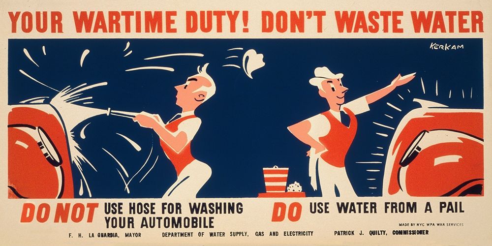 Do not use hose for washing your automobile art print by Earl Kerkam for $57.95 CAD