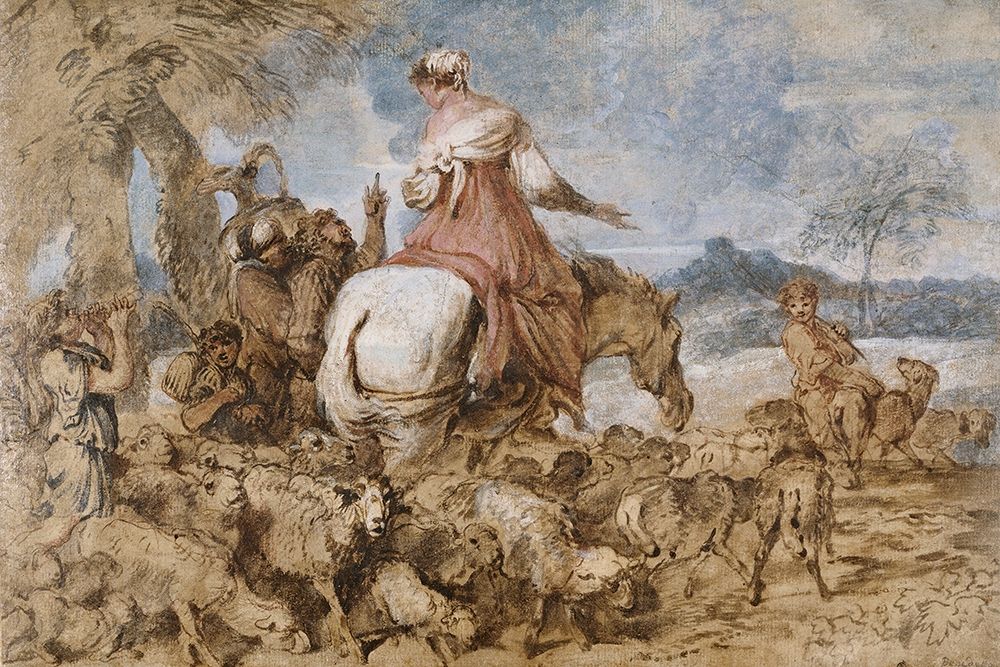 Pastoral Journey art print by Giovanni Benedetto Castiglione for $57.95 CAD