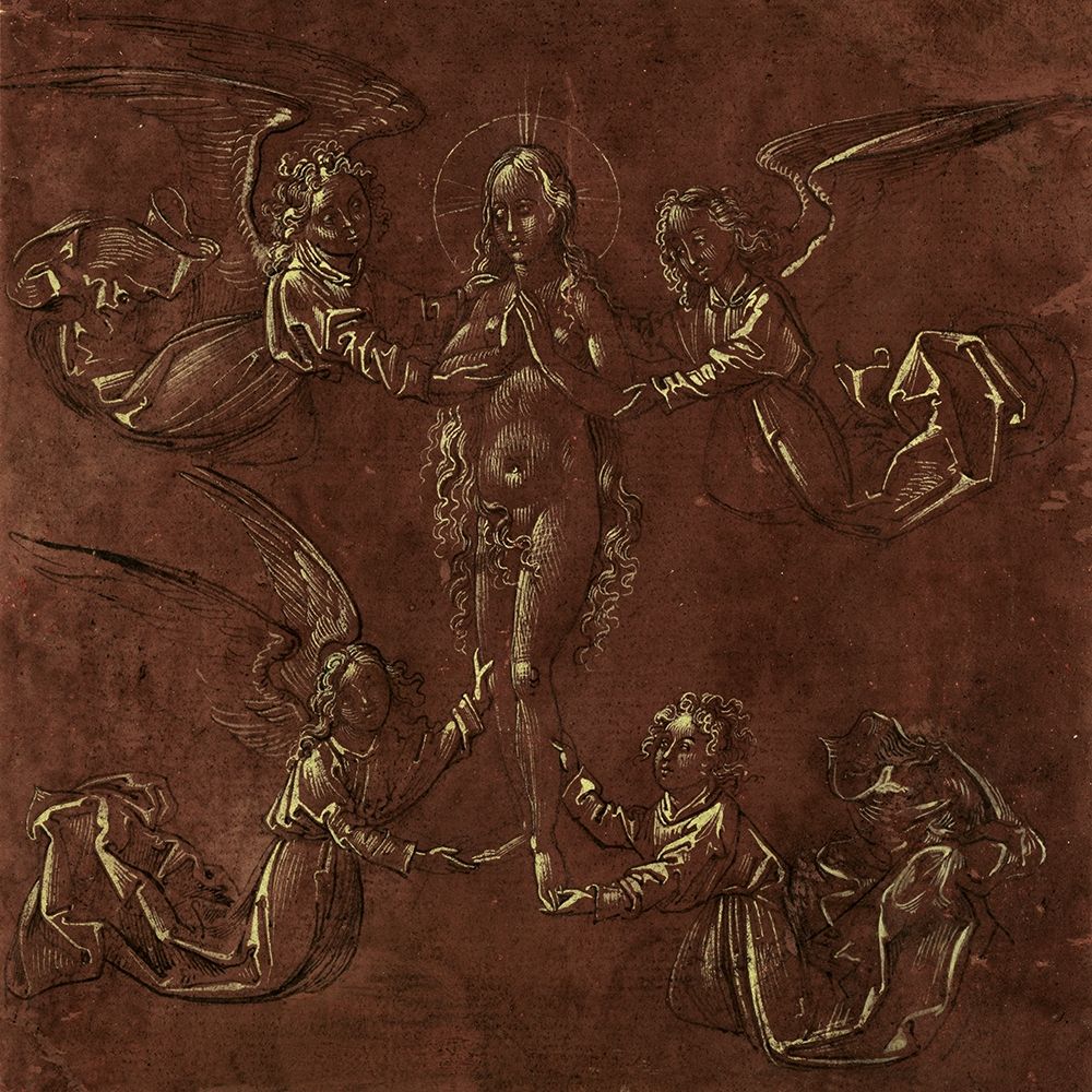 Mary Magdalen Transported by Four Angels art print by Unknown for $57.95 CAD